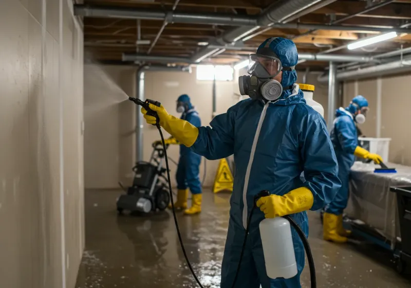 Basement Sanitization and Antimicrobial Treatment process in Andover, KS
