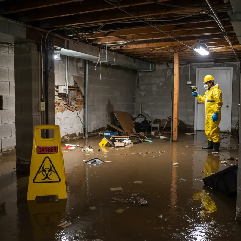 Flooded Basement Electrical Hazard in Andover, KS Property